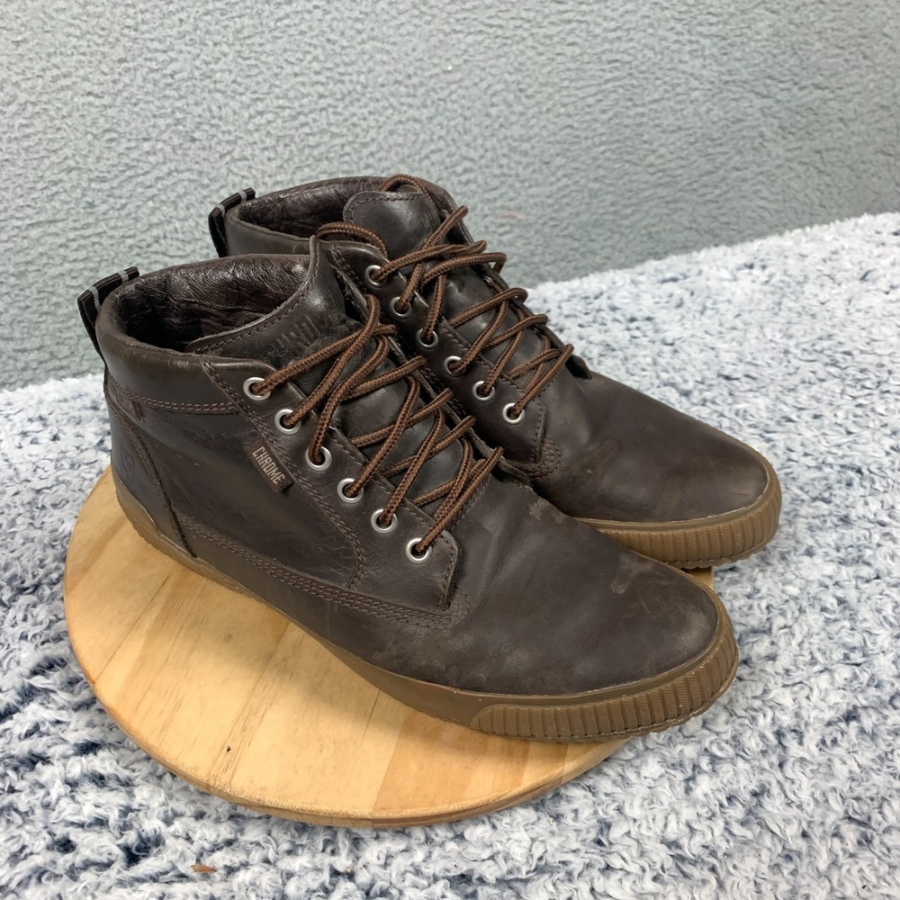 Chrome Industries Storm 415 Leather Workboot Men's 9 Amber /Gum Waterproof‎ $150